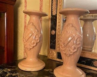 Ceramic pillar candle holders