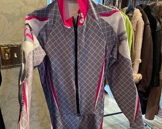 Downhill ski racing suit