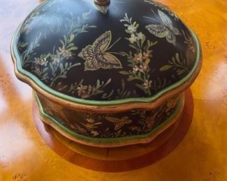 Butterfly storage box - hand-painted