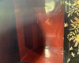 Asian Marquetry inlaid Mother of Pearl Cabinet