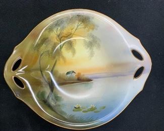 Hand Painted Noritake Morimura Handled Bowl
