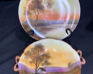 Hand Painted Noritake Bowl and Plate