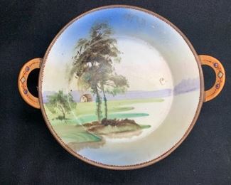 Nippon Hand Painted Handled Bowl