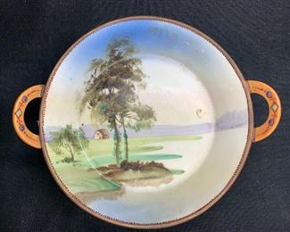 Nippon Hand Painted Handled Bowl