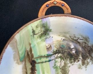 Nippon Hand Painted Handled Bowl