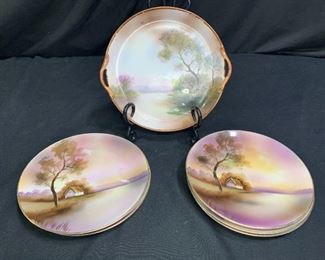 Noritake Morimura Tea Cale Plate & 6 Dessert Plates