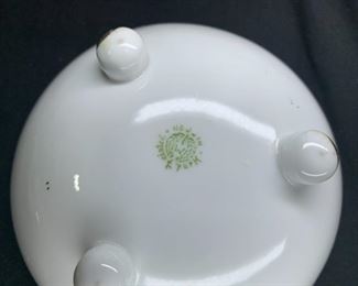 Hand Painted Nippon Condiment Dish with ladle