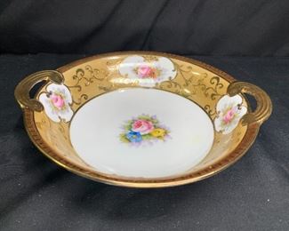 Noritake Morimara Hand Painted Gold Floral Bowl