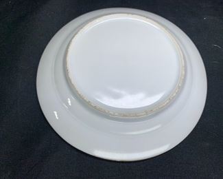 Hand Painted Palm Tree Plate & Lidded Sugar