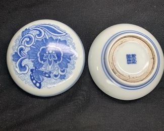 Antique Japanese Blue Porcelain Dishes
