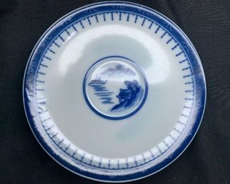 Antique Japanese Blue Porcelain Dishes