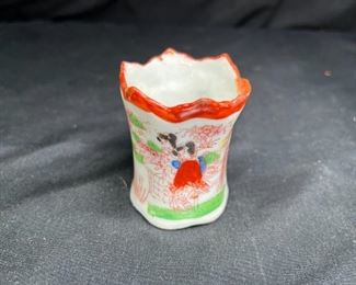 3 Hand Painted Japanese Ceramic Pieces