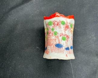 3 Hand Painted Japanese Ceramic Pieces