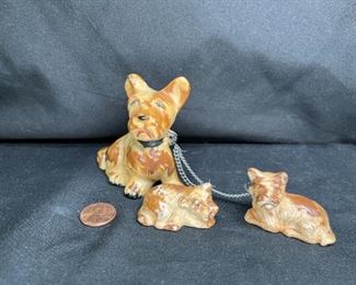 Vintage Occupied Japan Ceramic Dogs