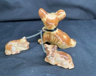 Vintage Occupied Japan Ceramic Dogs