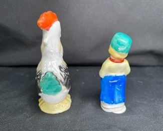 2 Hand Painted Made in Japan Ceramic Figures