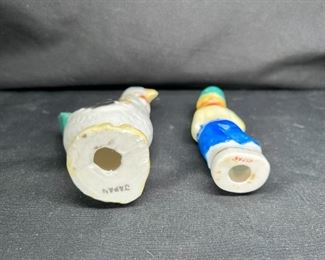 2 Hand Painted Made in Japan Ceramic Figures