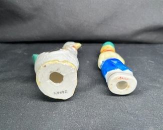 2 Hand Painted Made in Japan Ceramic Figures