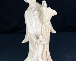 VTG Ivorene Resin Japanese Geisha Figurine