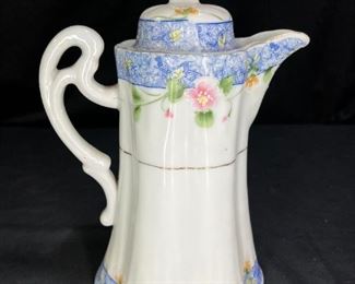 Large Hand Painted Japanese Chocolate Pot