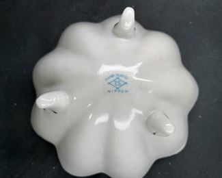 6 Piece Porcelain Hand Painted Nut Set Japan