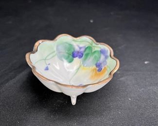 6 Piece Porcelain Hand Painted Nut Set Japan