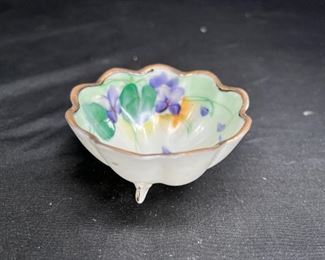 6 Piece Porcelain Hand Painted Nut Set Japan