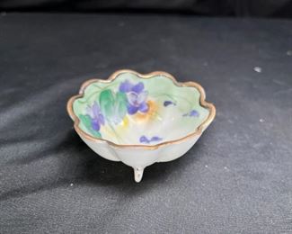 6 Piece Porcelain Hand Painted Nut Set Japan