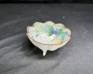 6 Piece Porcelain Hand Painted Nut Set Japan