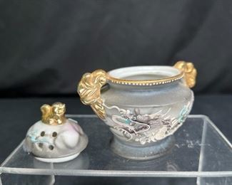 Miniature Endo China Incense Burner & Vase