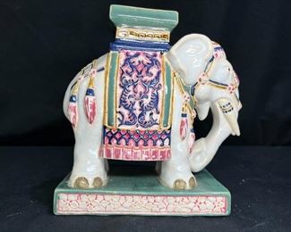 Oriental Ceramic Elephant Decorative Stand