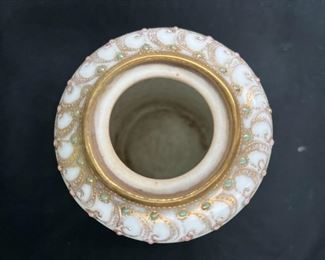 Hand Painted Nippon Porcelain Lidded Jar