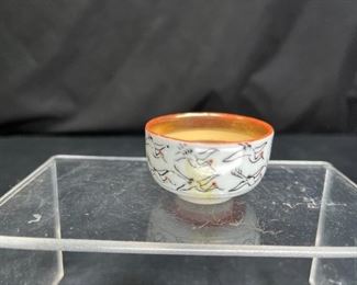 6 Asian Character Porcelain Sake Cups