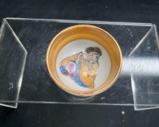 6 Asian Character Porcelain Sake Cups