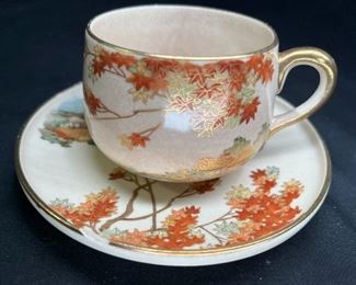 Maple Leaf Pattern Japanese China Set