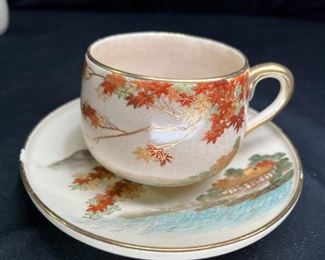 Maple Leaf Pattern Japanese China Set