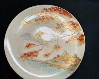 Maple Leaf Pattern Japanese China Set