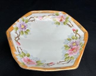 VTG. Footed Hand Painted Nippon Dish