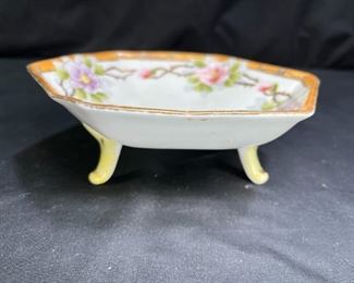 VTG. Footed Hand Painted Nippon Dish