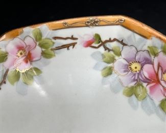 VTG. Footed Hand Painted Nippon Dish