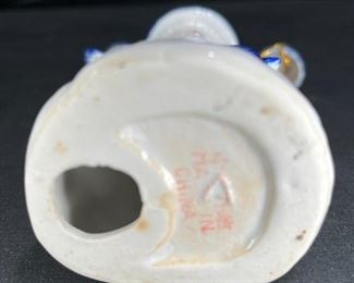 Vintage Porcelain Blue & White Chinese Fisherman