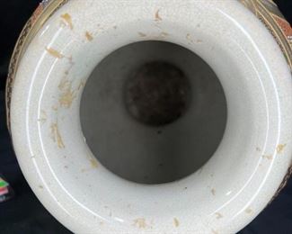 18” Antique Hand Painted Satsuma Vase