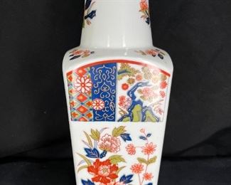 Japanese Wall Paque Vase Hand Painted