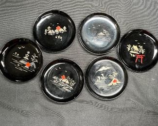 Lacquerware Box with 6 Coasters