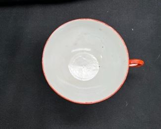 3 Rose Medallion Tea Cups & 2 Saucers