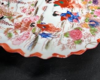 3 Rose Medallion Dessert Plates