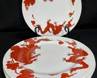 4 Fitz & Floyd Temple Dragon Dinner Plates