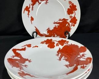4 Fitz & Floyd Temple Dragon Soup Bowls