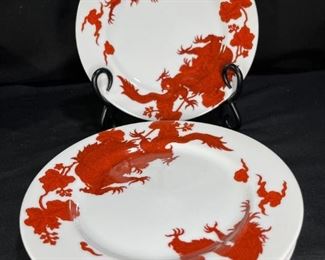 4 Fitz & Floyd Temple Dragon Salad plates