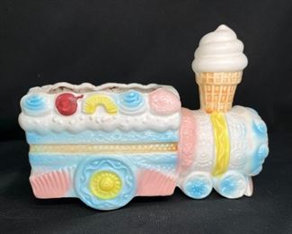 Vintage Napcoware Candy Icecream Train Planter